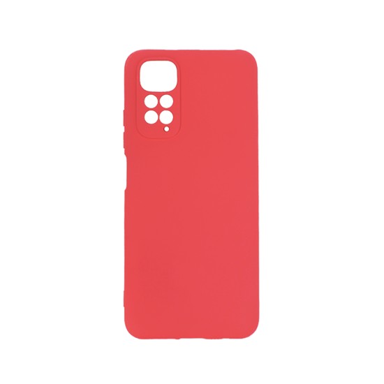 Capa de Silicone com Moldura de Câmera para Xiaomi Redmi Note 11 Pro Vermelho